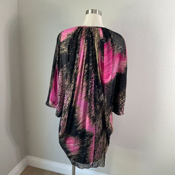 Diane Von Furstenberg DVF Fleurette Gossip Girl Serena Batwing Silk Boho Dress - Picture 13 of 16